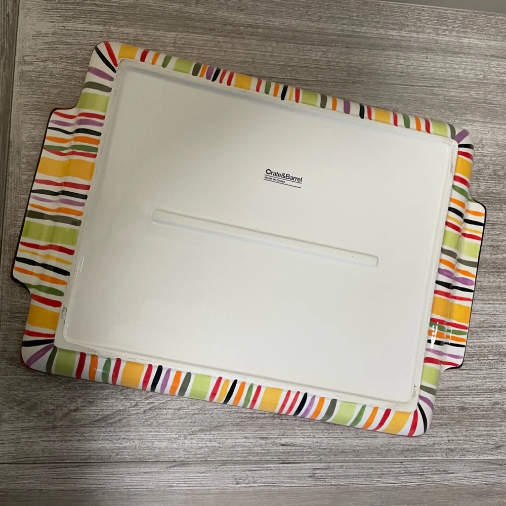 Crate & Barrel Mambo Vegetable Tray Platter